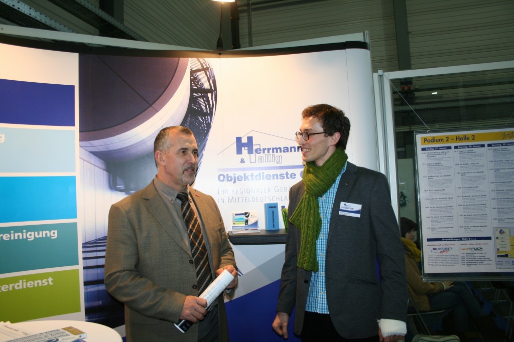 Ingo Herrmann im Gespräch mit dem Präsident der HWK Halle